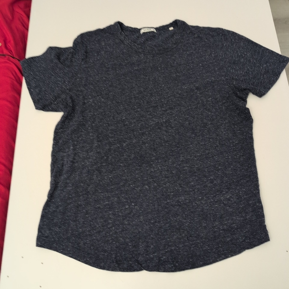 Buck Mason Charcoal Short Sleeve Tee Polyester/Rayon/Cotton XL Men